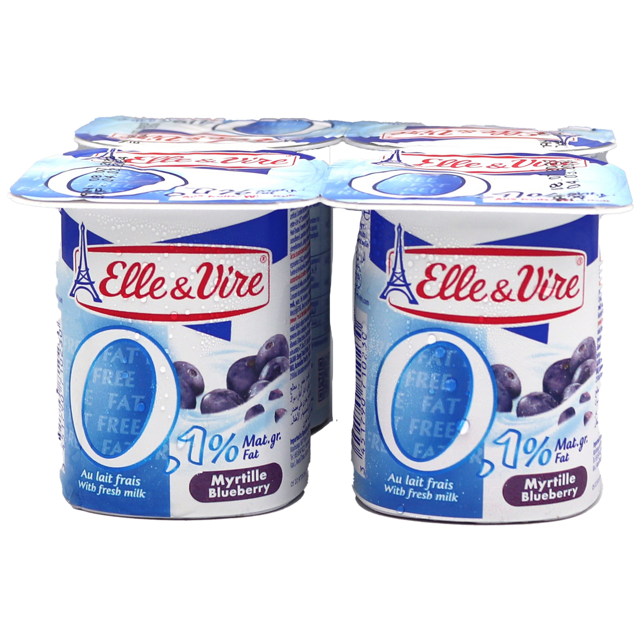 Elle & Vire Dairy Desserts With 0% Fat Blueberry 125gx4 - Medaid International