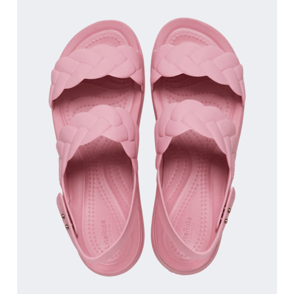 Crocs Brooklyn Woven Upper Low Wedge Women Lifestyle Sandal Rosette - Medaid International