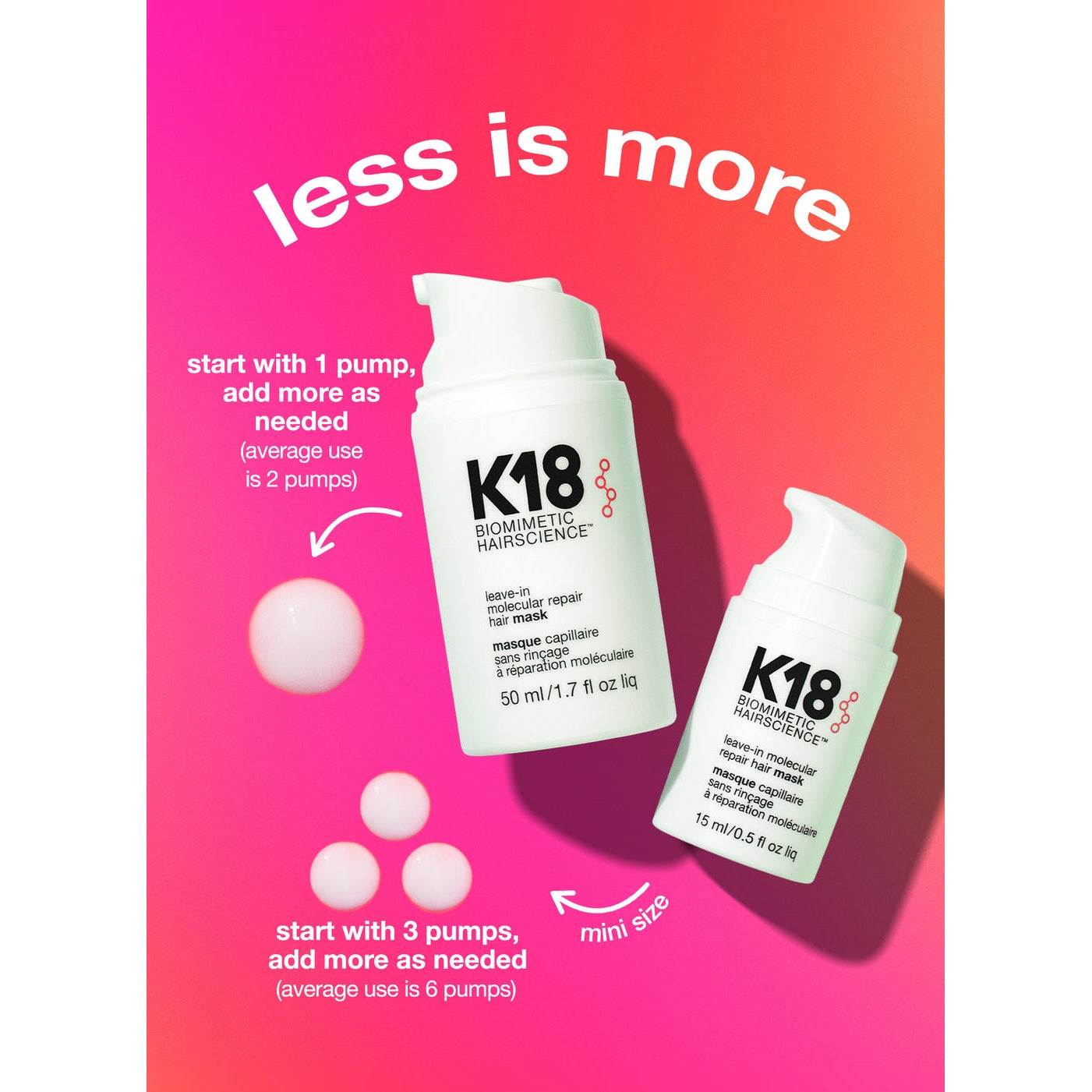 K18 full-size leave-in molecular repair hair mask - Medaid International