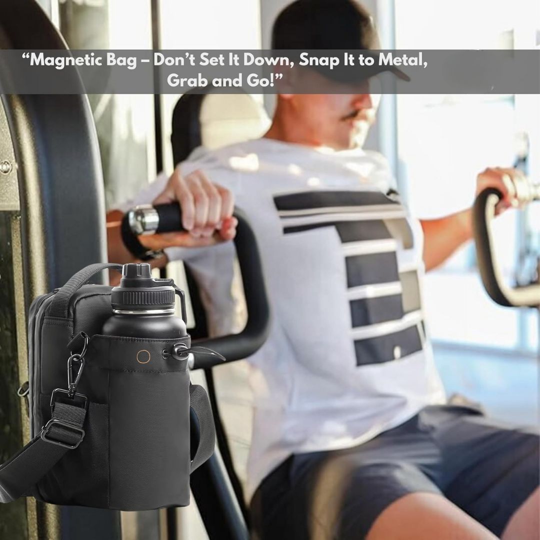 Magnetic Gym Bag With Water Bottle Holder - Medaid International