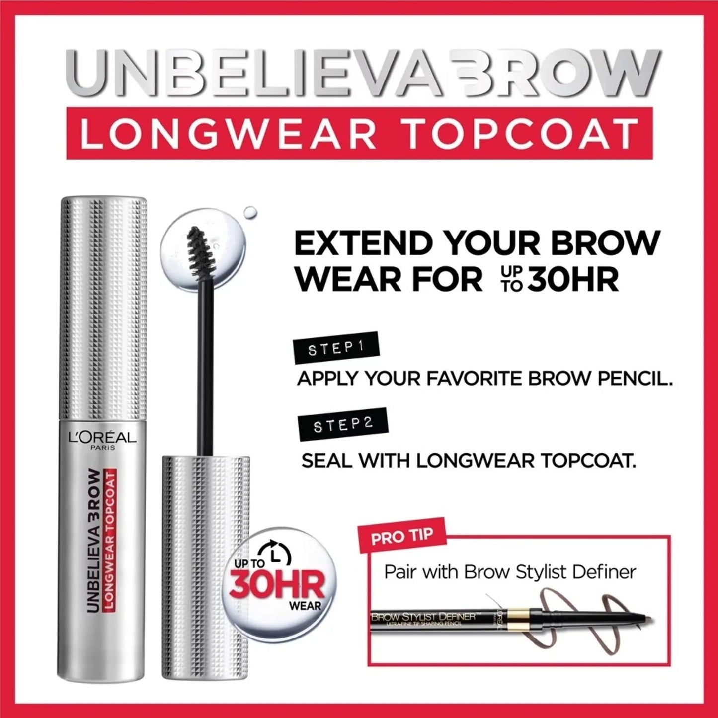 LOREAL LONGWEAR BROW TOP COAT 30HR - Medaid International