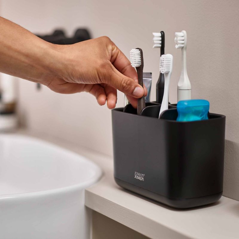 Joseph Joseph EasyStore™ Large Matt Black Toothbrush Holder - Medaid International