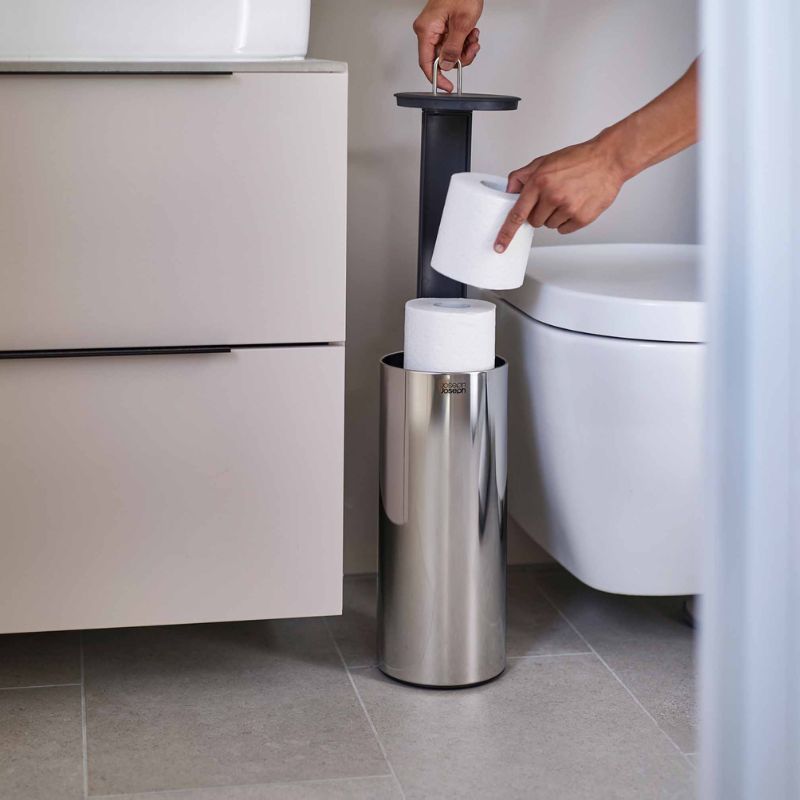 Joseph Joseph Easystore™ Luxe Stainless-steel Concealed Toilet Roll Holder - Medaid International