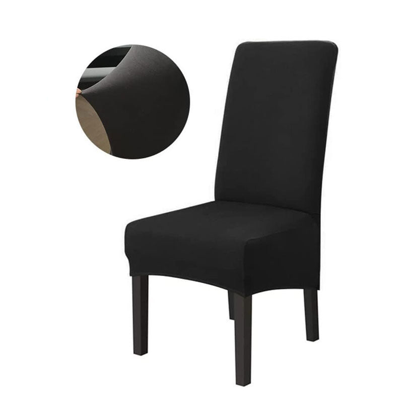 1 Seater Decorative Stretch Chair Slipcover with Elastic Bottom Anti Slip Chair Cover Fitted Furniture Protector Black - Medaid