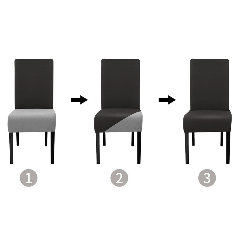 1 Seater Decorative Stretch Chair Slipcover with Elastic Bottom Anti Slip Chair Cover Fitted Furniture Protector Black - Medaid