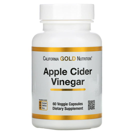 California Gold Nutrition, Apple Cider Vinegar, 60 Veggie Capsules - Medaid International