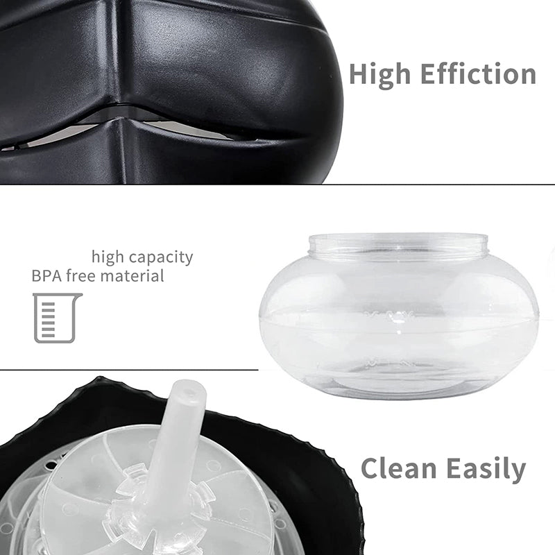 1800 ML Water Air Purifiers Humidifier Water Air Revitalizer Air Cleaner Air Freshener with 6 LED Color Changing Mood Light Black - Medaid International