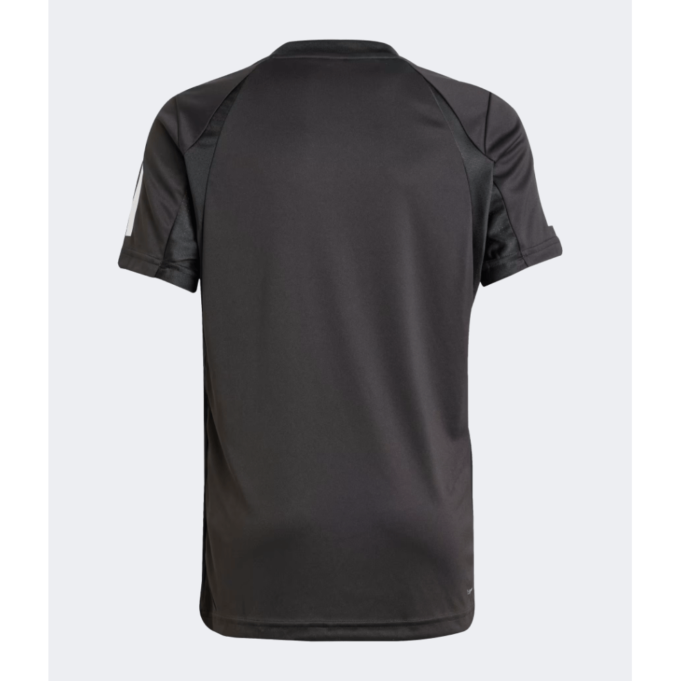 Adidas Club 3 Stripes Kids-Boys Tennis T-Shirt Black - Medaid International