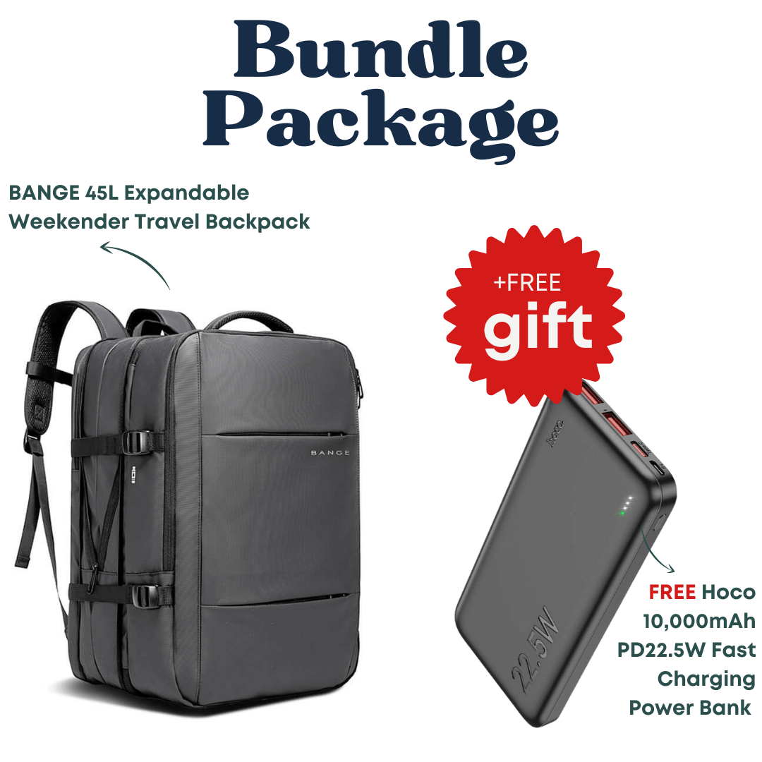 BANGE Weekender Backpack + Hoco 10,000mAh Power Bank - Medaid