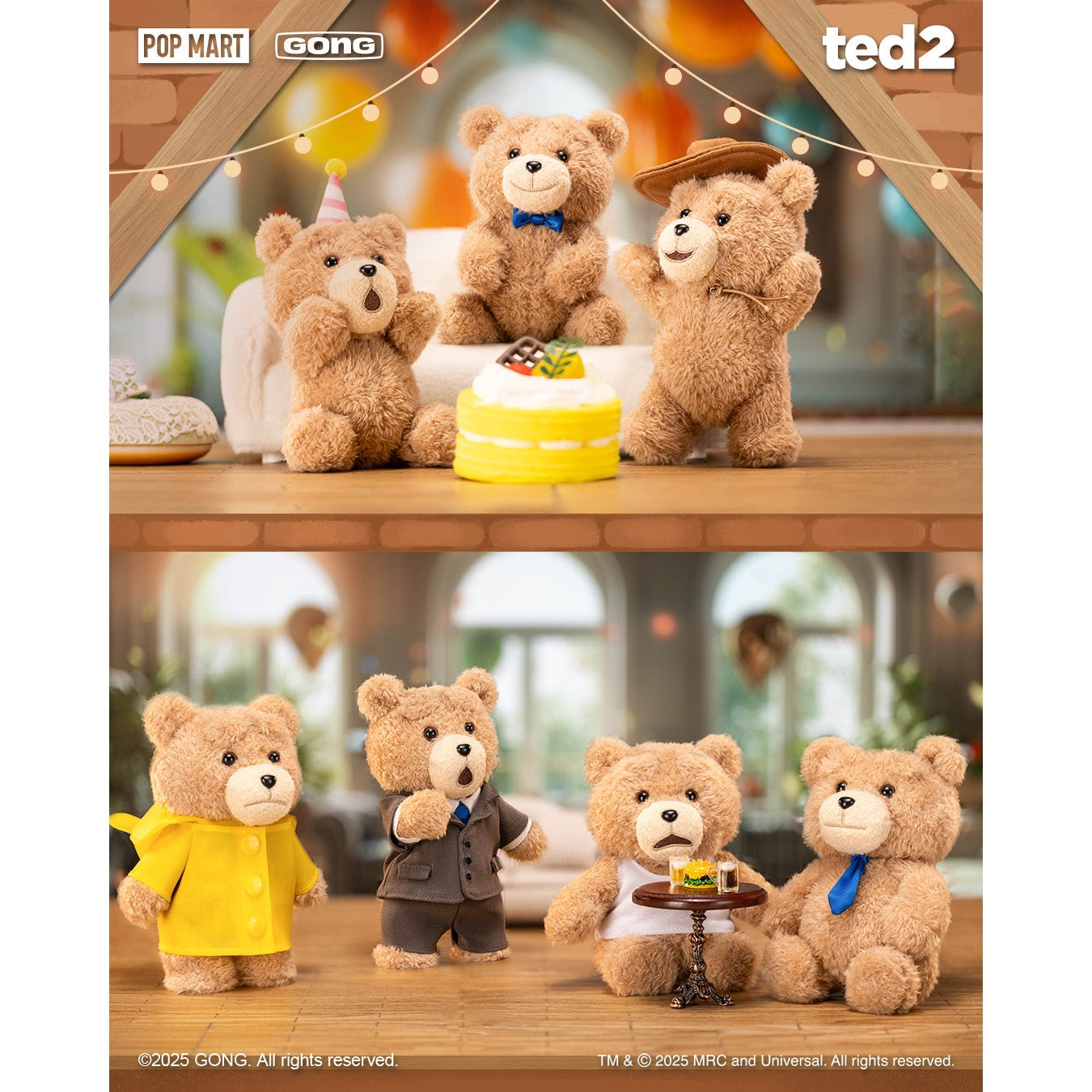 Ted2 Teddy Bear Action Plush Pendant By Pop Mart (1 Random) - Medaid International