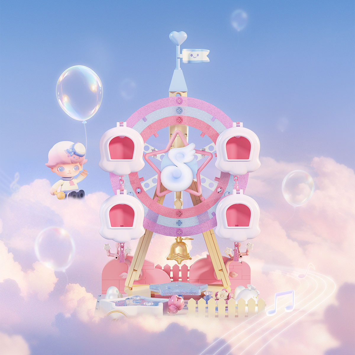 DIMOO Dream Melody Series Blocks - Lily Ferris Wheel By Pop Mart - Medaid International