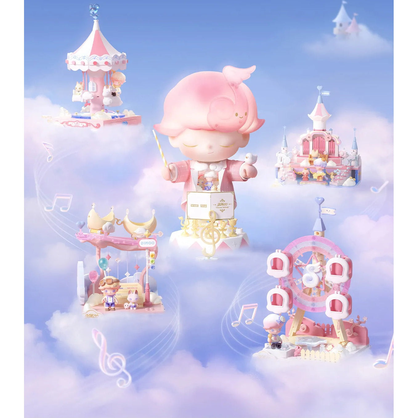 DIMOO Dream Melody Series Blocks - Lily Ferris Wheel By Pop Mart - Medaid International