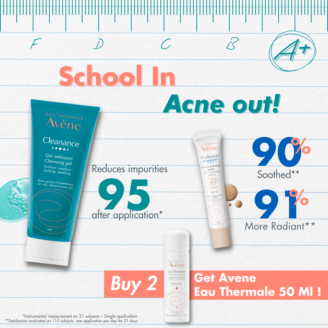 Avene Cleanance Gel 200 ml + Hydrance BB RIch 40 ml + Free Spring Water 50 ml - Medaid International