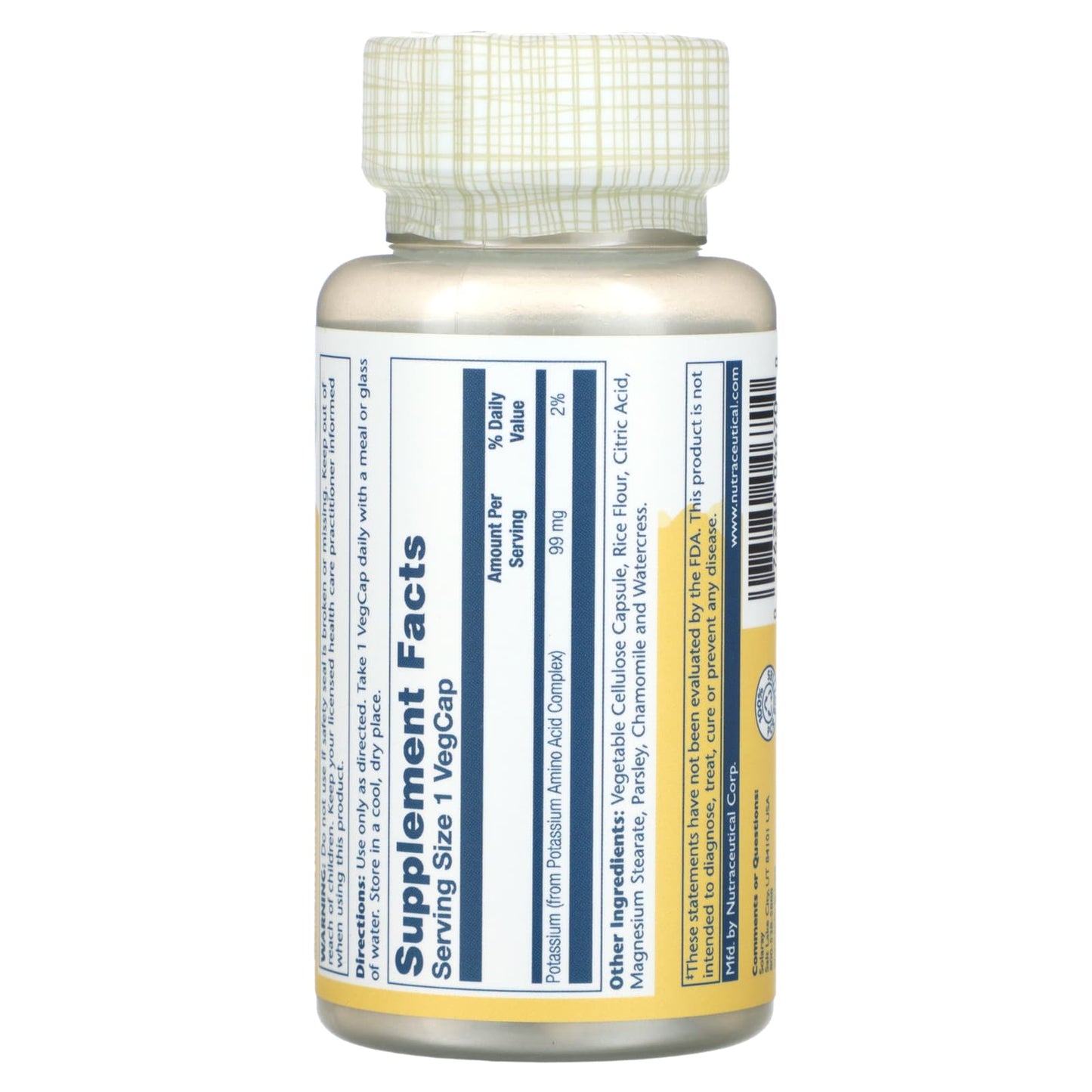 Solaray, Potassium, 99 mg, 100 VegCaps - Medaid International