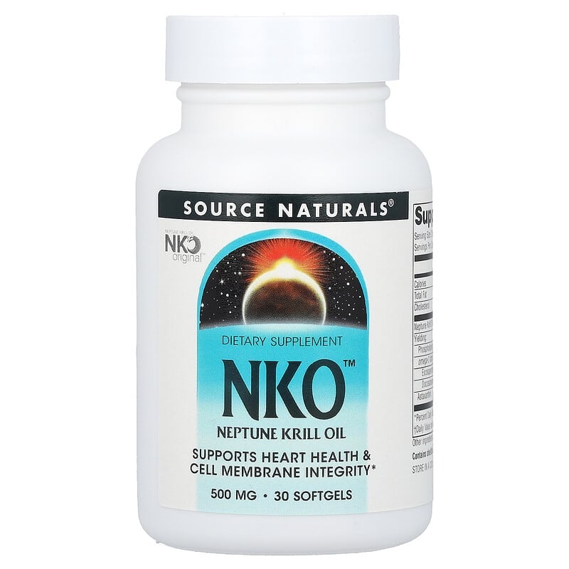 Source Naturals, NKO (Neptune Krill Oil), 500 mg, 30 Softgels - Medaid International