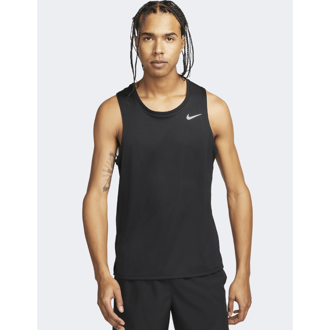 Nike Dri-Fit Miler Men Running Tank Black - Medaid International