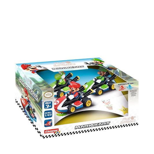 Super Mario MARIO KART PULL N SPEED TRIPLE PACK By Carrera - Medaid International