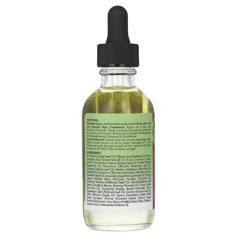 Mielle, Light Scalp & Hair Strengthening Oil, Rosemary Mint, 2 fl oz (59 ml) - Medaid International