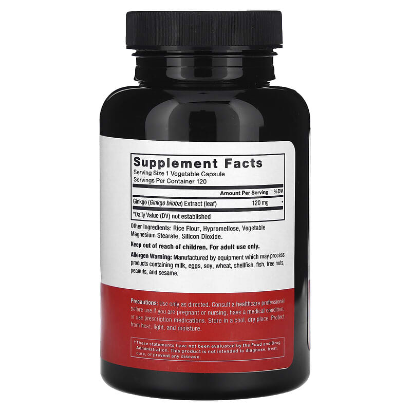 Force Factor, Ginkgo Biloba, 120 mg, 120 Vegetable Capsules - Medaid International