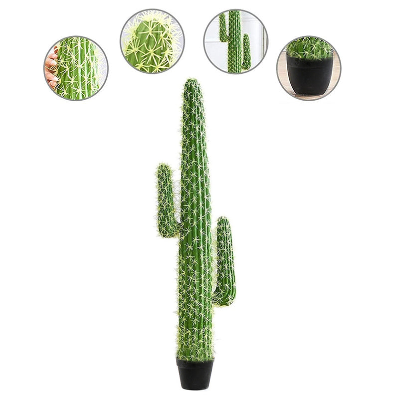 140 CM, Artificial Cactus Plant, Faux Fake Cactus Artificial Potted Plant Pot for Home, Office, Indoor and Outdoor Decoration - Medaid International