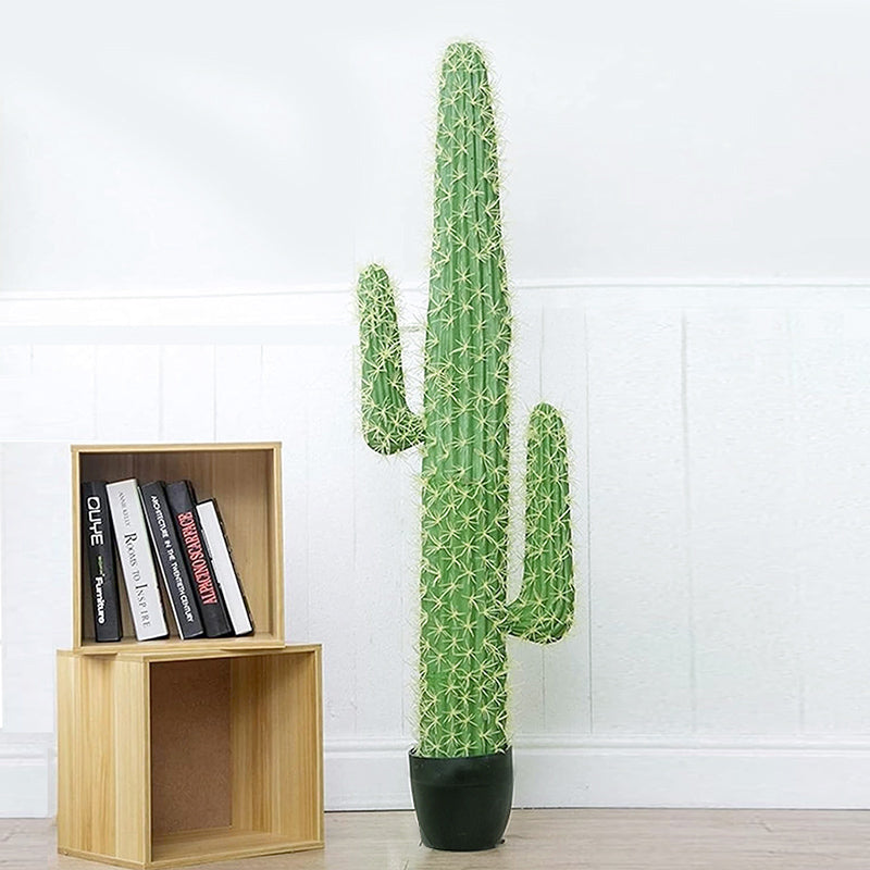 140 CM, Artificial Cactus Plant, Faux Fake Cactus Artificial Potted Plant Pot for Home, Office, Indoor and Outdoor Decoration - Medaid International