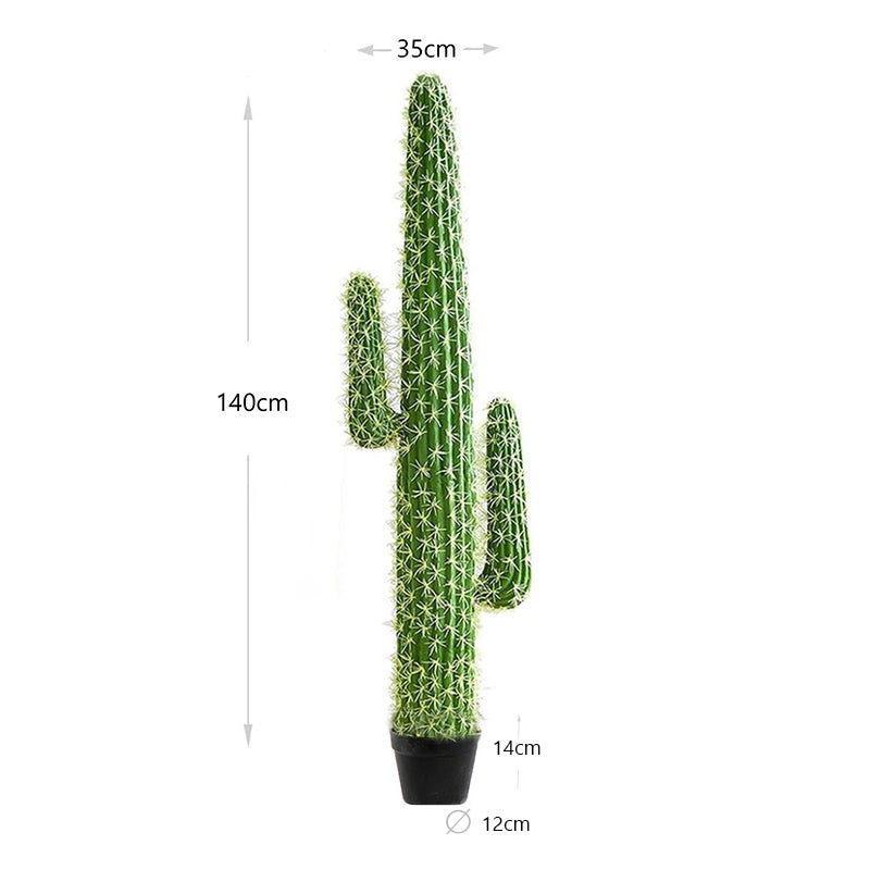 140 CM, Artificial Cactus Plant, Faux Fake Cactus Artificial Potted Plant Pot for Home, Office, Indoor and Outdoor Decoration - Medaid International