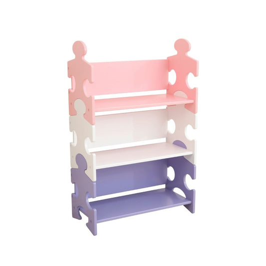 KidKraft Pastel Puzzle Wooden Bookcase - Medaid International