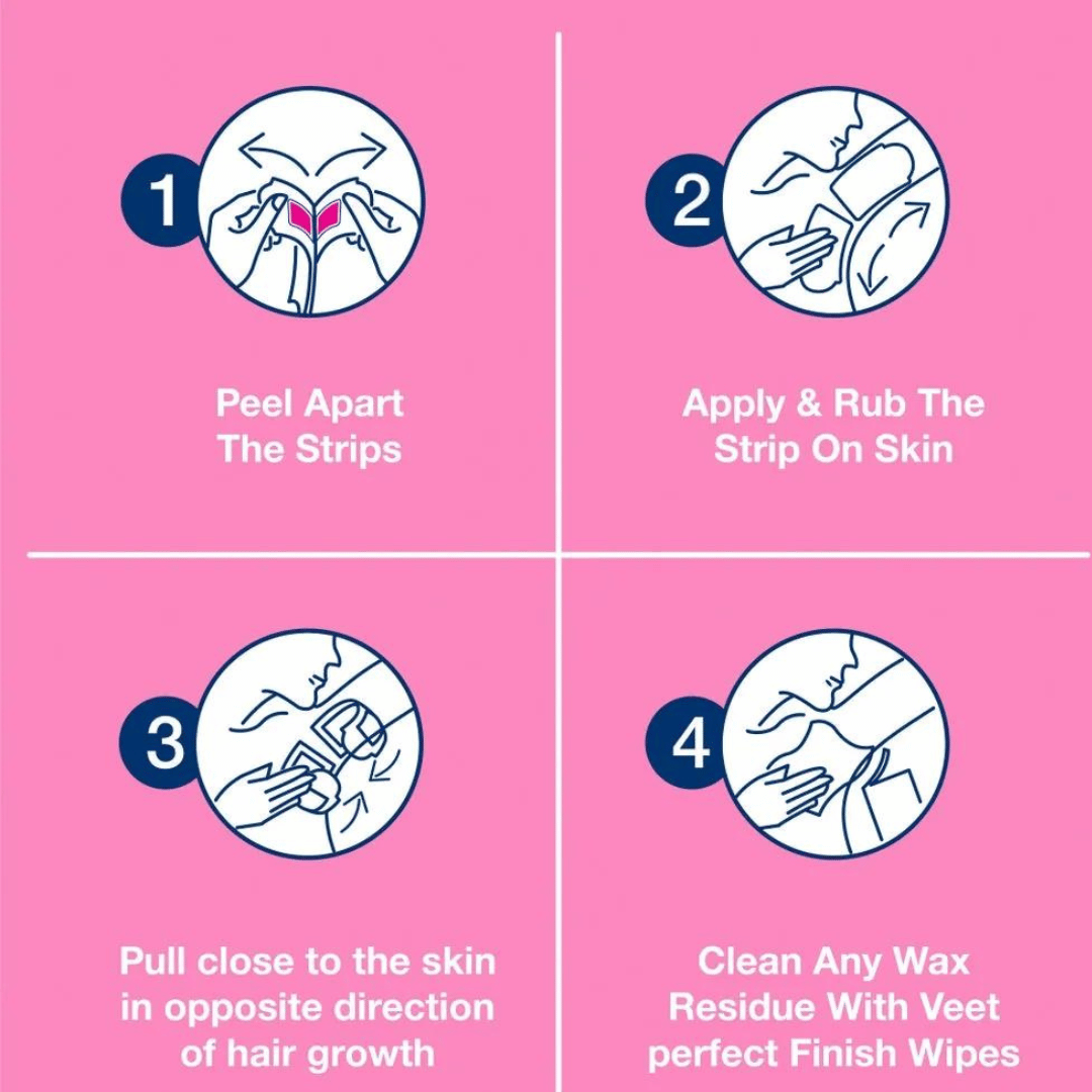 Veet Easy Gel Wax Strips Bikini & Underarm Sensitive Skin, 16s - Medaid International