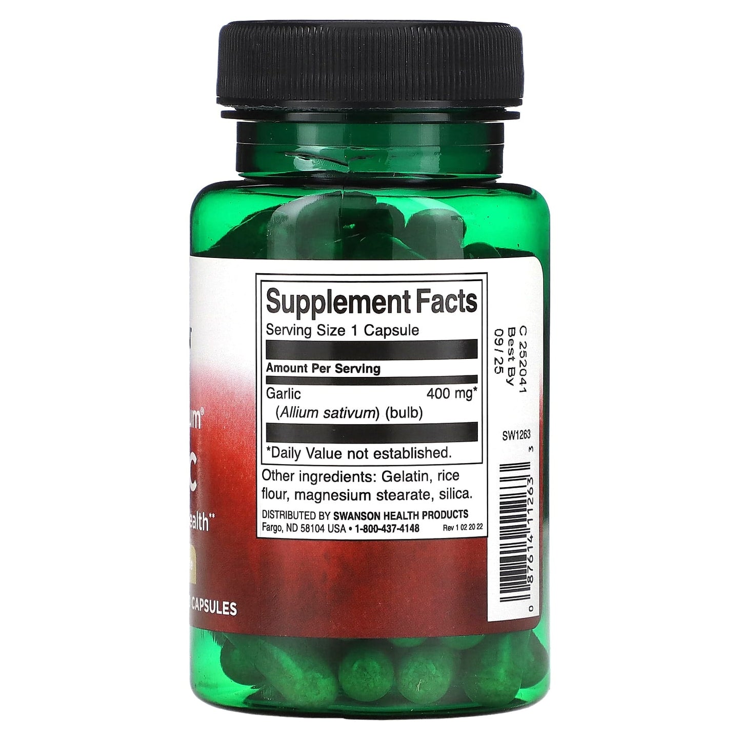 Swanson, Full Spectrum Garlic, 400 mg, 60 Capsules - Medaid International