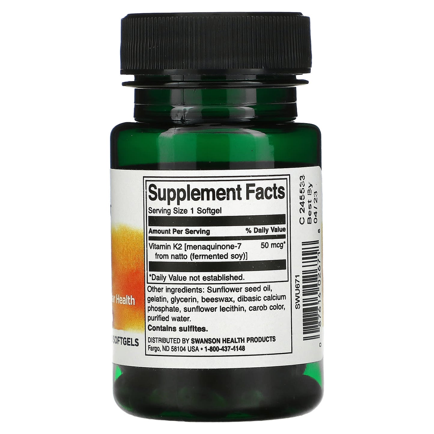 Swanson, Natural Vitamin K2, 50 mcg, 30 Softgels - Medaid International