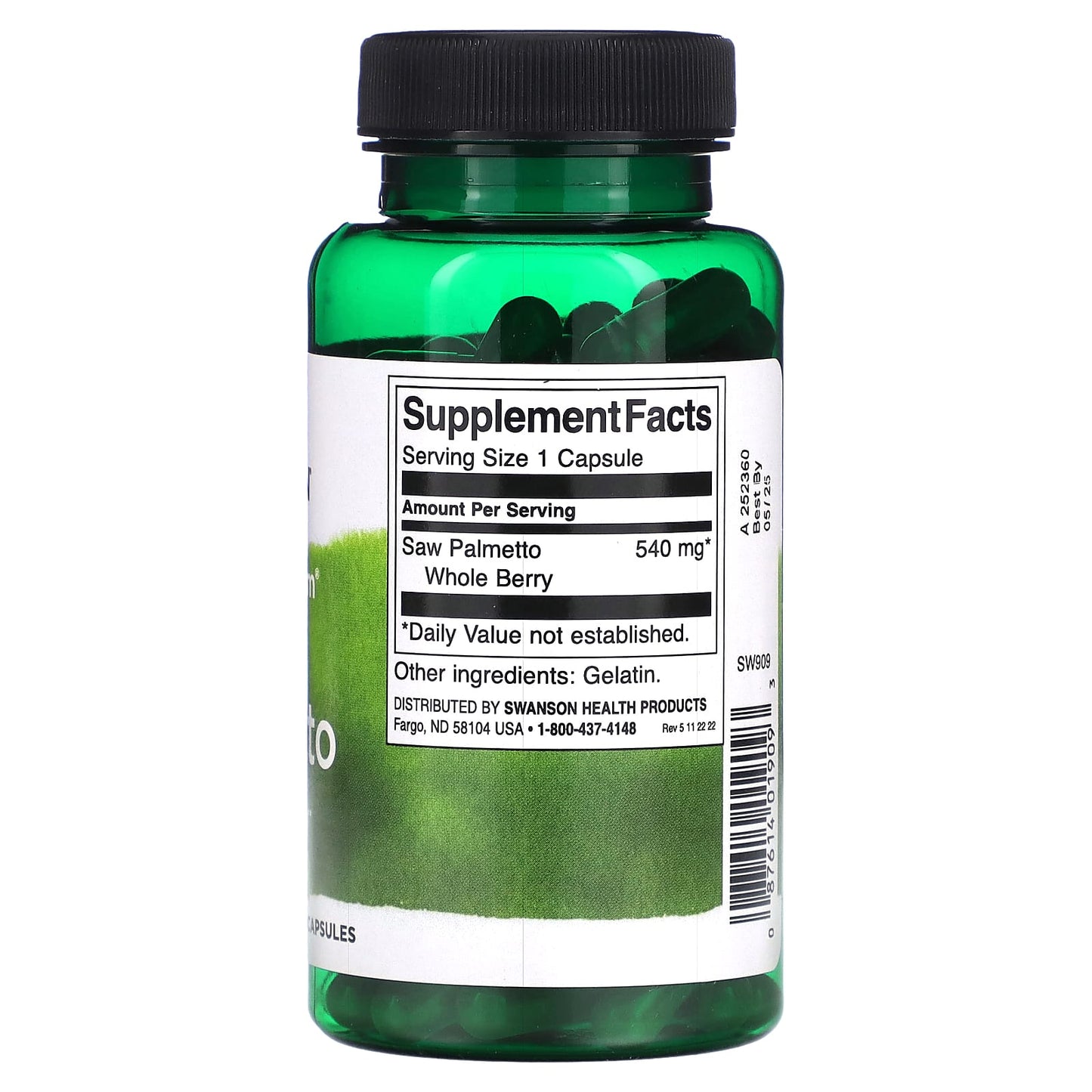 Swanson, Saw Palmetto, 540 mg, 100 Capsules - Medaid International
