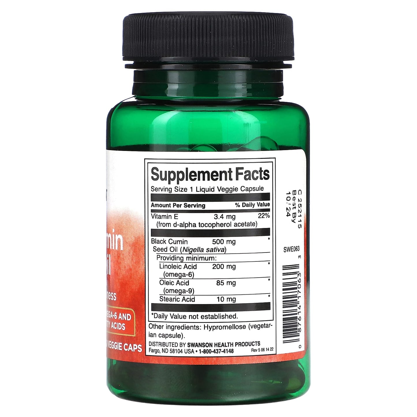 Swanson, Black Cumin Seed Oil, 500 mg, 60 Veggie Caps - Medaid International
