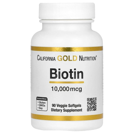 California Gold Nutrition, Biotin, 10,000 mcg, 90 Softgels - Medaid International