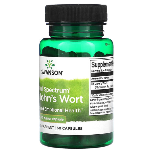 Swanson, Full Spectrum St. John's Wort, 375 mg, 60 Capsules - Medaid International