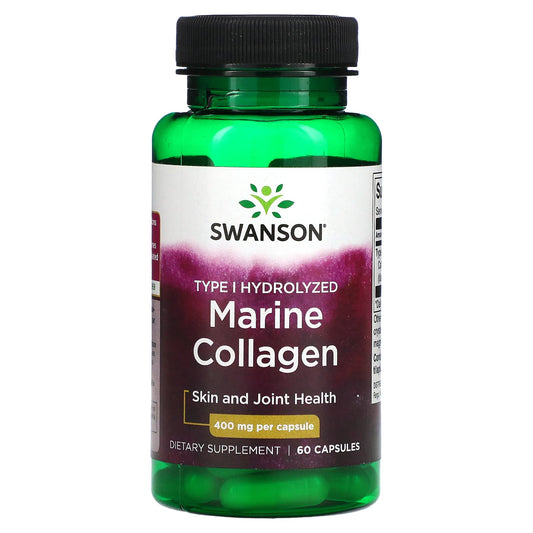 Swanson, Marine Collagen, 400 mg, 60 Capsules - Medaid International