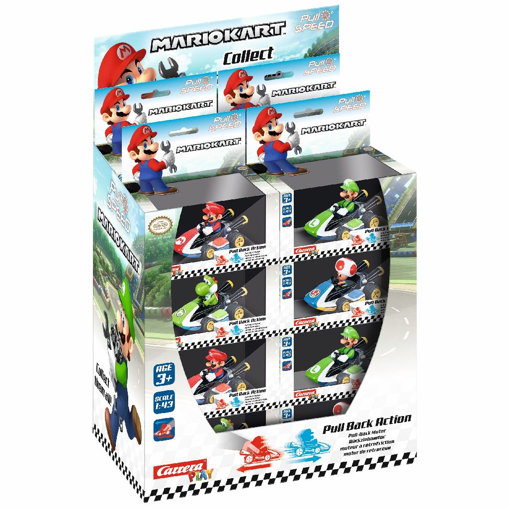 Super Mario PULL N SPEED KART ASSORTED (1 RANDOM) - Medaid International