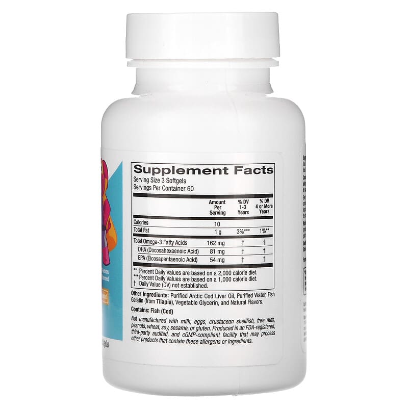 California Gold Nutrition, Kids DHA Chewables, 100% Wild Arctic Cod, Strawberry-Lemon, 180 Fish Gelatin Softgels - Medaid International
