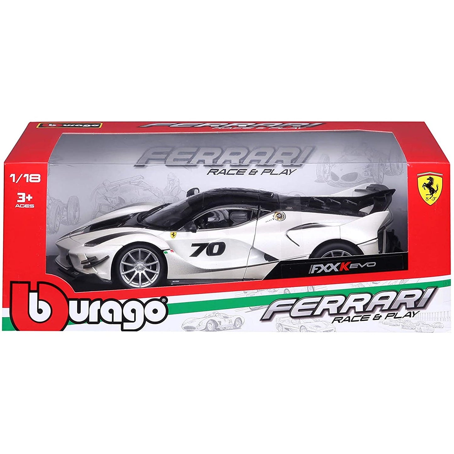 FERRARI R & P - Ferrari FXX K EVO - 1/18 Diecast Cars by Bburago - Medaid International