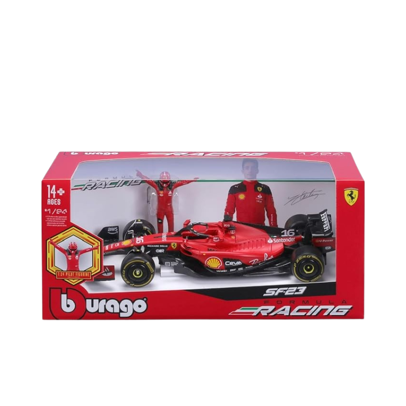 Ferrari 18-16820-1:18 Ferrari Deluxe - Sf-23-Chrles Leclerc (4893993 Toys by Bburago - Medaid International