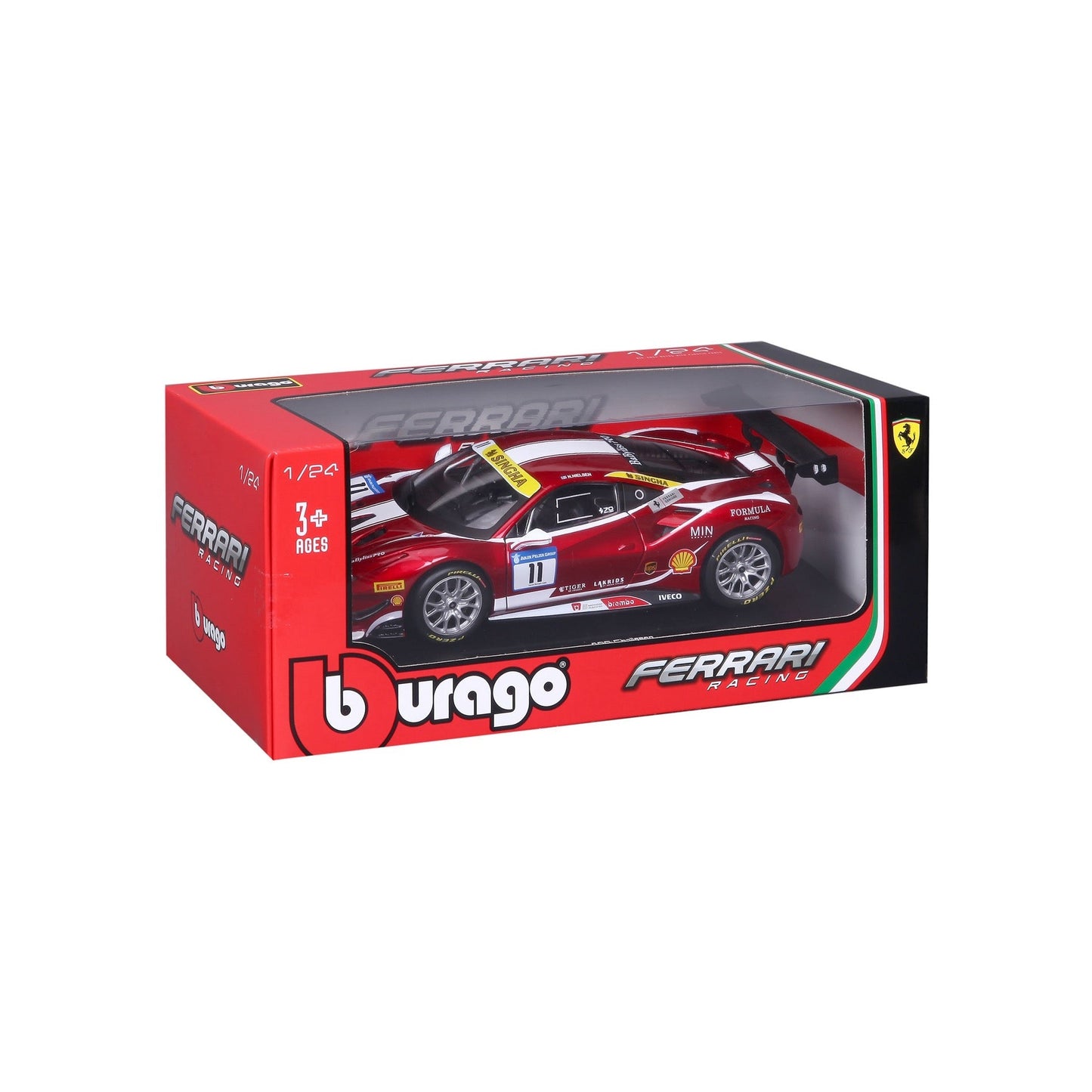 488 Challenge (Formula Racing 2017) - 1/24 FERRARI Racing Diecast Cars by Bburago - Medaid International