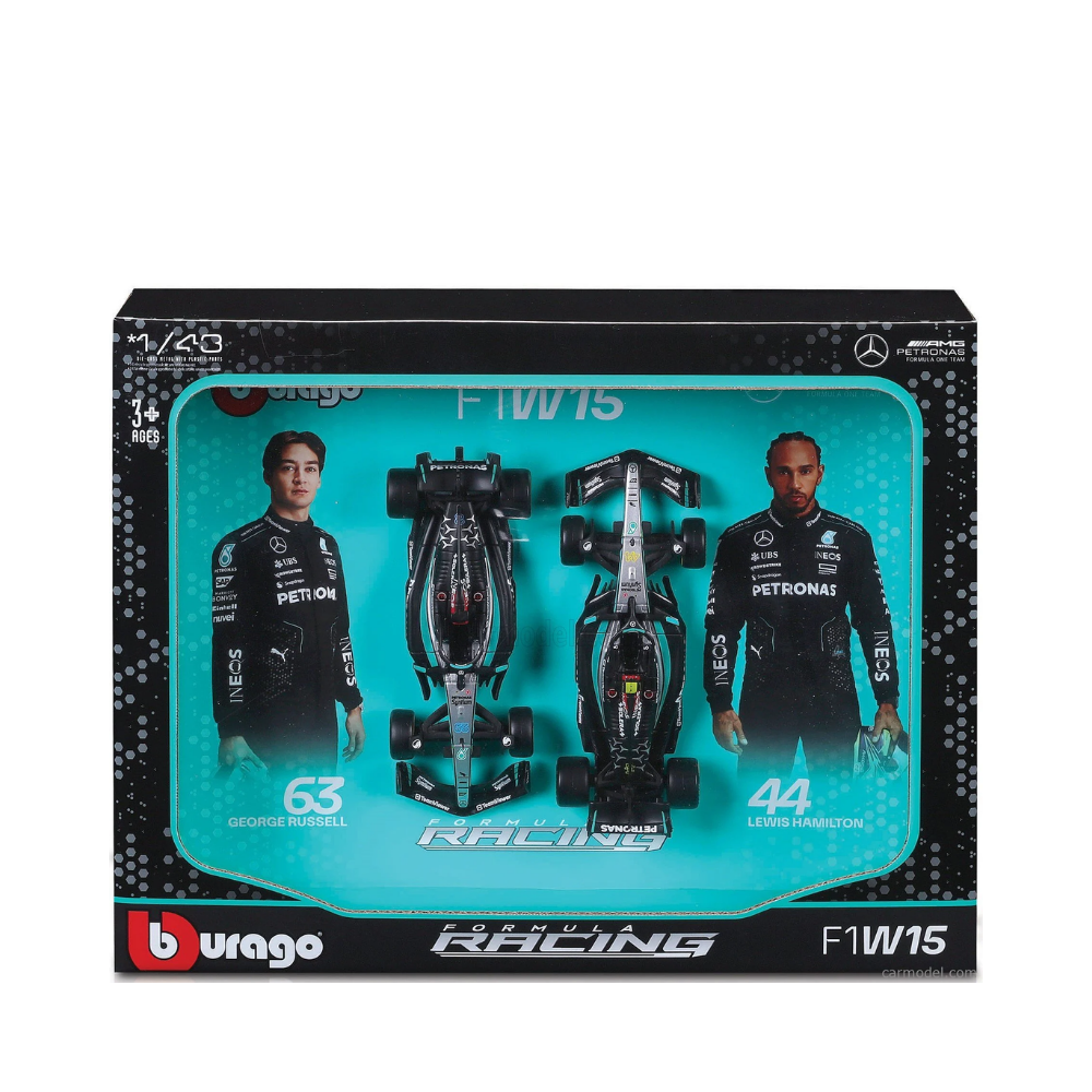 Mercedes 1:43 Formula (Without Helmet & Plastic Stand - Mercedes-Amg Toys by Bburago - Medaid International