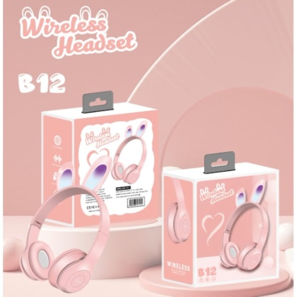 B12 - Wireless Bluetooth Rabbit Ear Headphone 2022 With Led Light - Medaid International