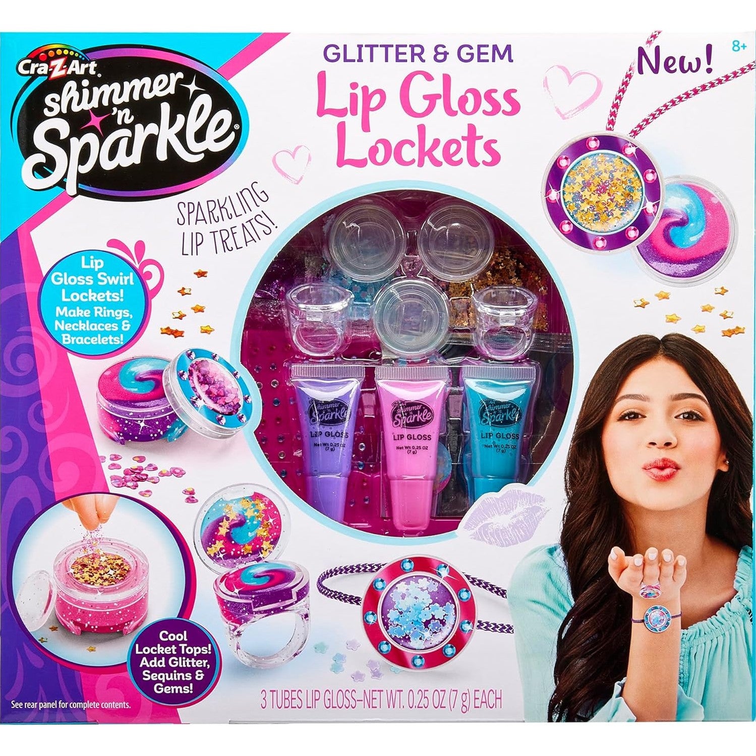 Shimmer N Sparkle Glitter & Gem Lip Gloss Lockets - Medaid International