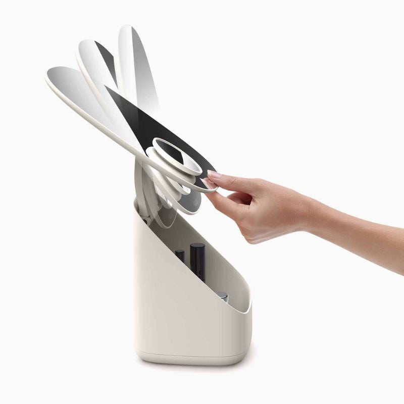 Joseph Joseph Viva Pedestal Mirror with Cosmetic Organiser - Medaid International
