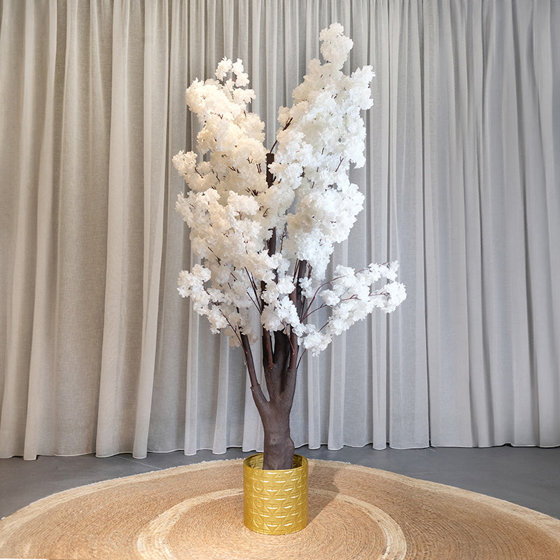 2 M, Artificial White Cherry Blossom Tree for Home Décor, Wedding Event, Party, Restaurant, Indoor, Outdoor - Medaid International