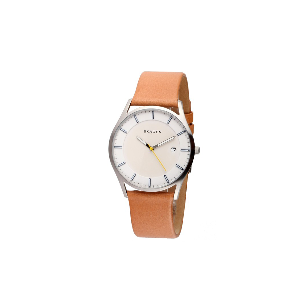 Skagen Men's Slim Holst Light Brown Leather Band - Medaid International