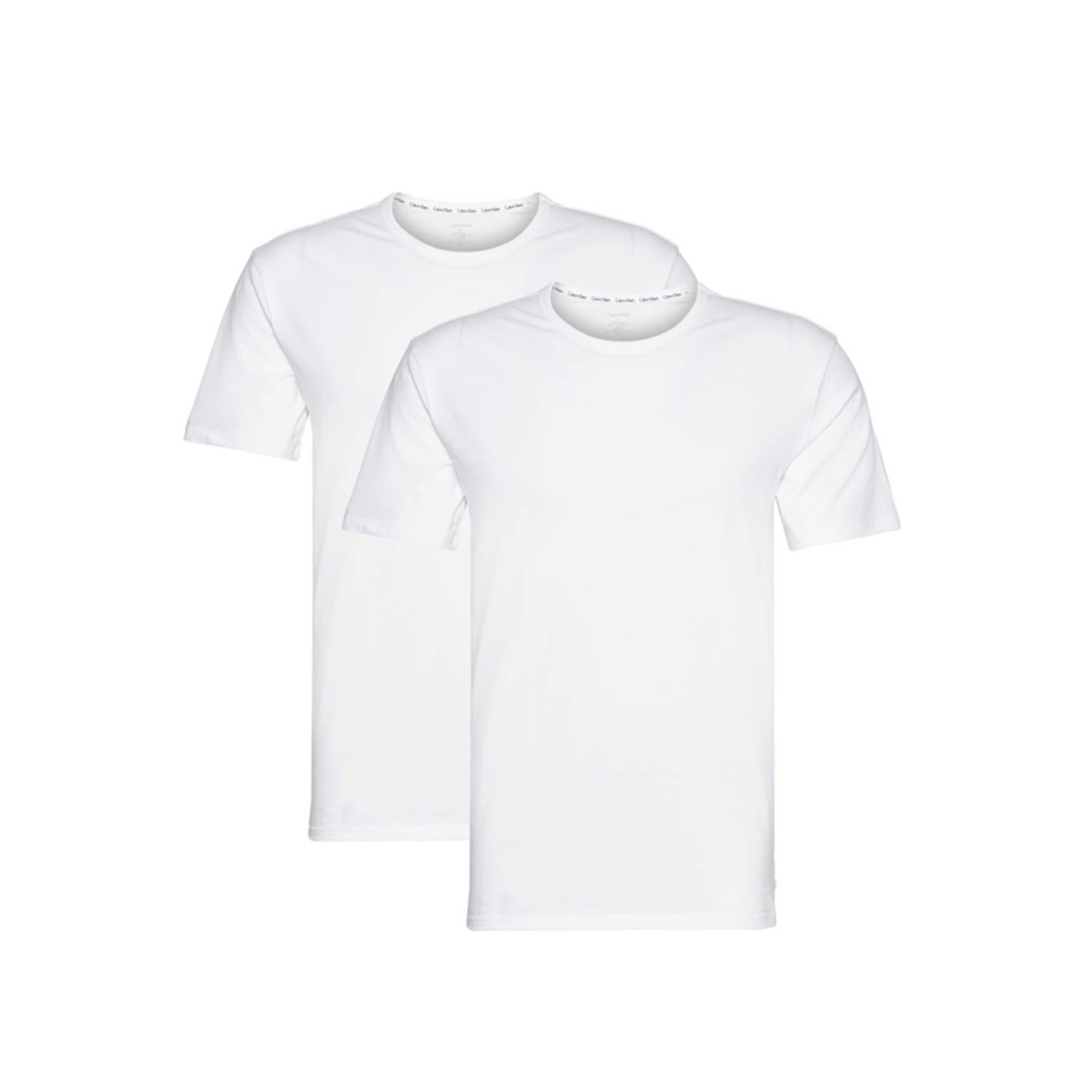 Calvin Klein 2 Pack Modern Cotton Lounge Round Neck White T-Shirts - Medaid International