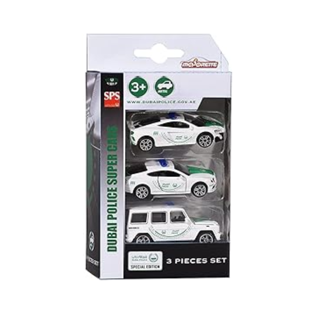 DUBAI POLICE 3 PCS SET, 2-ASST by MAJORETTE (Random Set) - Medaid International