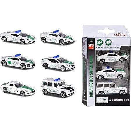 DUBAI POLICE 3 PCS SET, 2-ASST by MAJORETTE (Random Set) - Medaid International