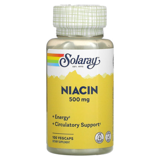 Solaray, Niacin, 500 mg, 100 VegCaps - Medaid International